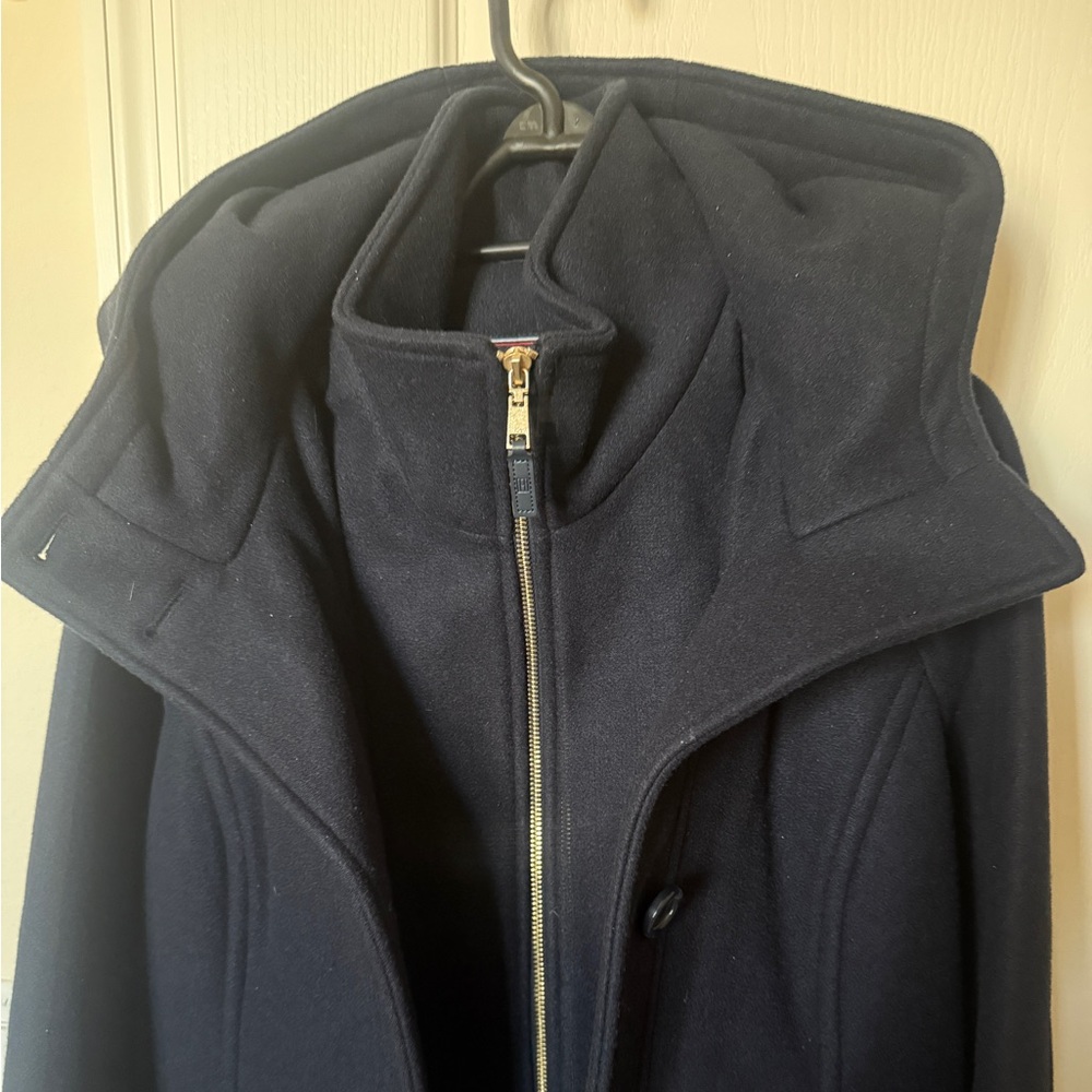 Tommy Hilfiger Navy Coat with Hood